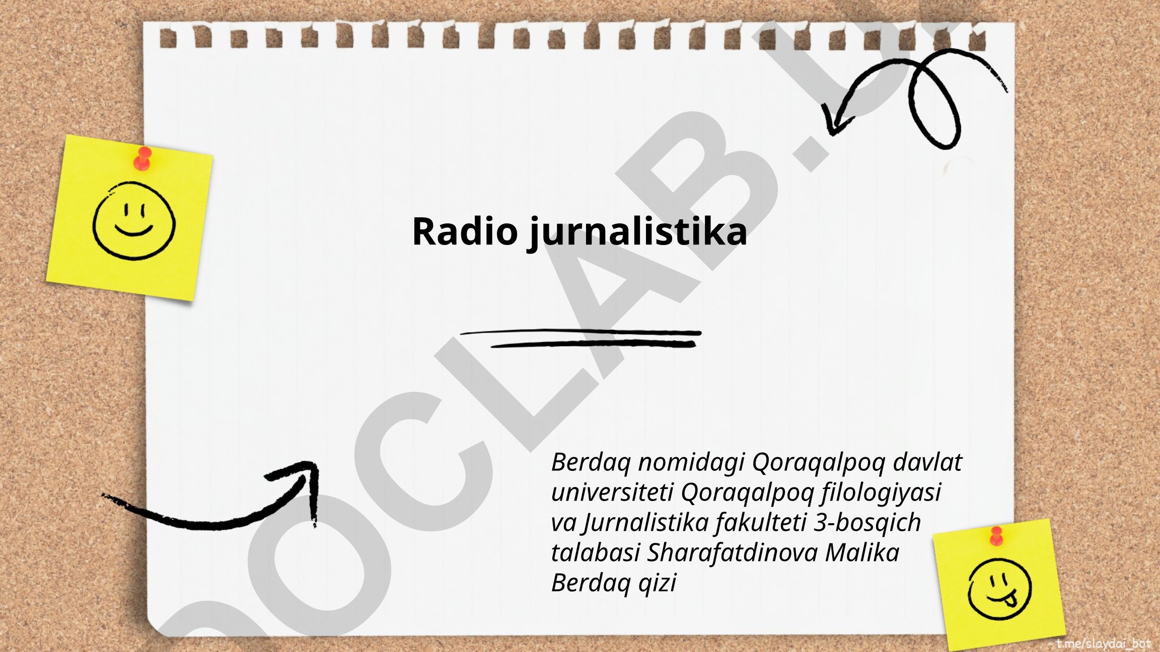 Radio jurnalistika tarixi va texnologiyalari