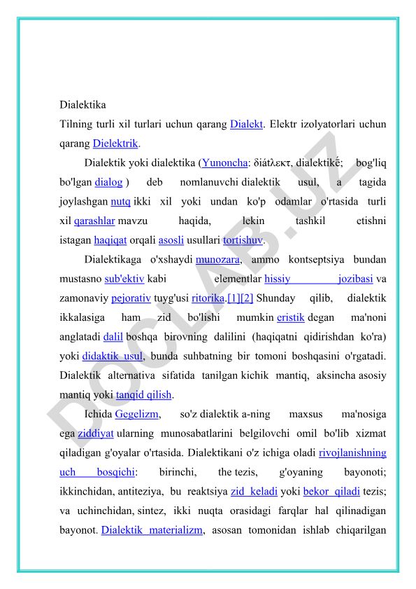 Dialektika haqida