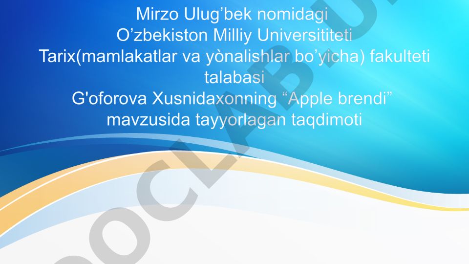 Apple brendining yaralishi va hozirgi faoliyati