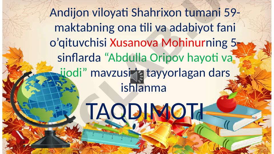Abdulla Oripov hayoti va ijodi
