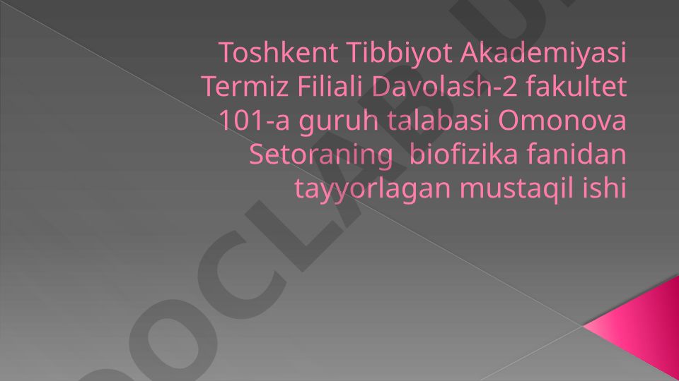 Kompyuter tomografiyasi va uning ishlashining fizik asoslari