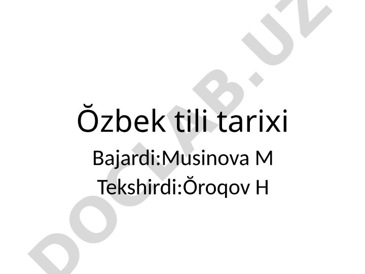 O'zbek tili tarixida gap bo'laklarining uyushishi va tartibi