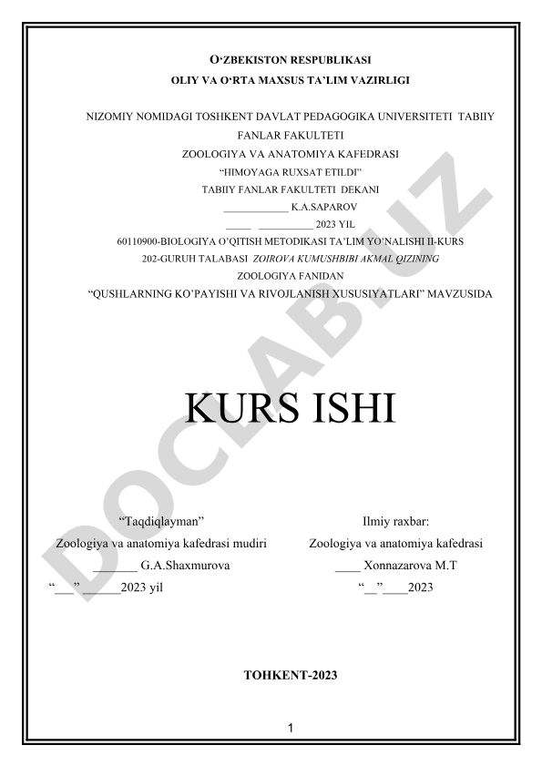 Qushlarning ko'payishi va rivojlanish xususiyatlari
