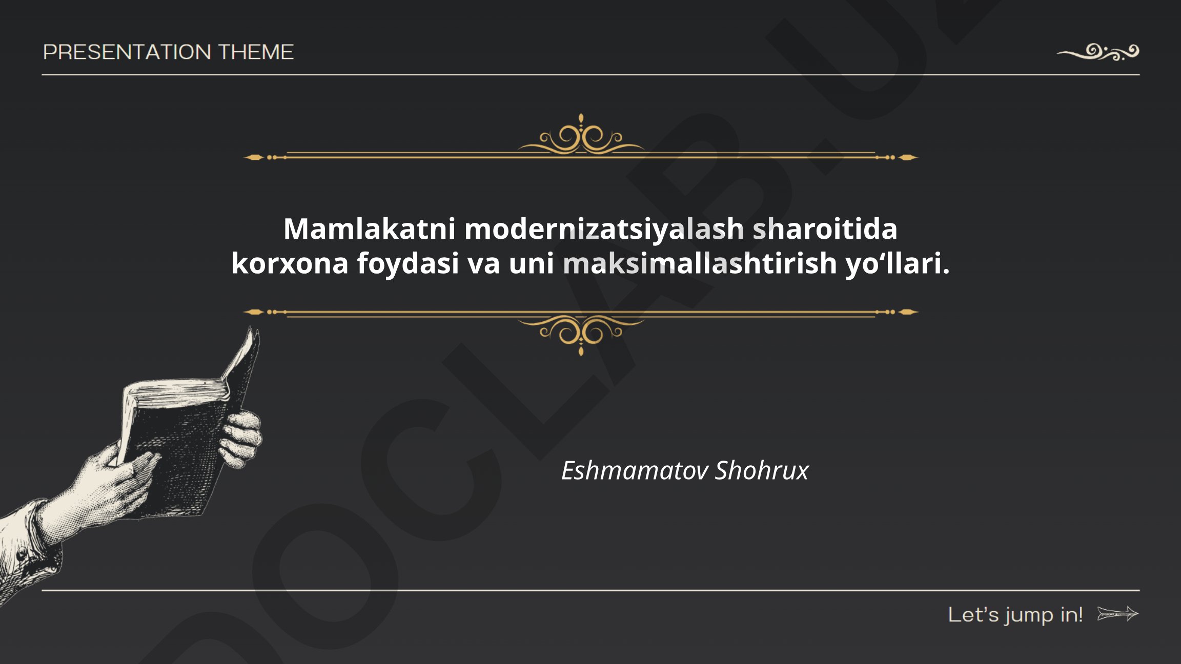 Mamlakatni modernizatsiyalash sharoitida korxona foydasi va uni maksimallashtirish yo‘llari