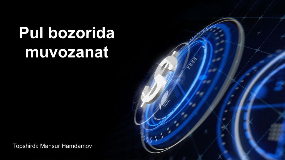 Pul bozorida muvozanat