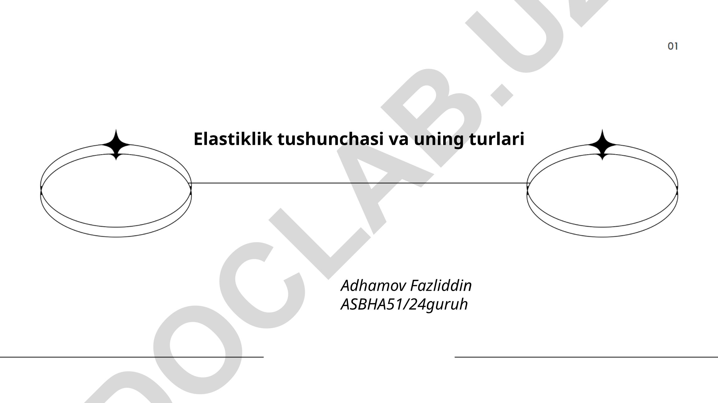 Elastiklik tushunchasi va uning turlari