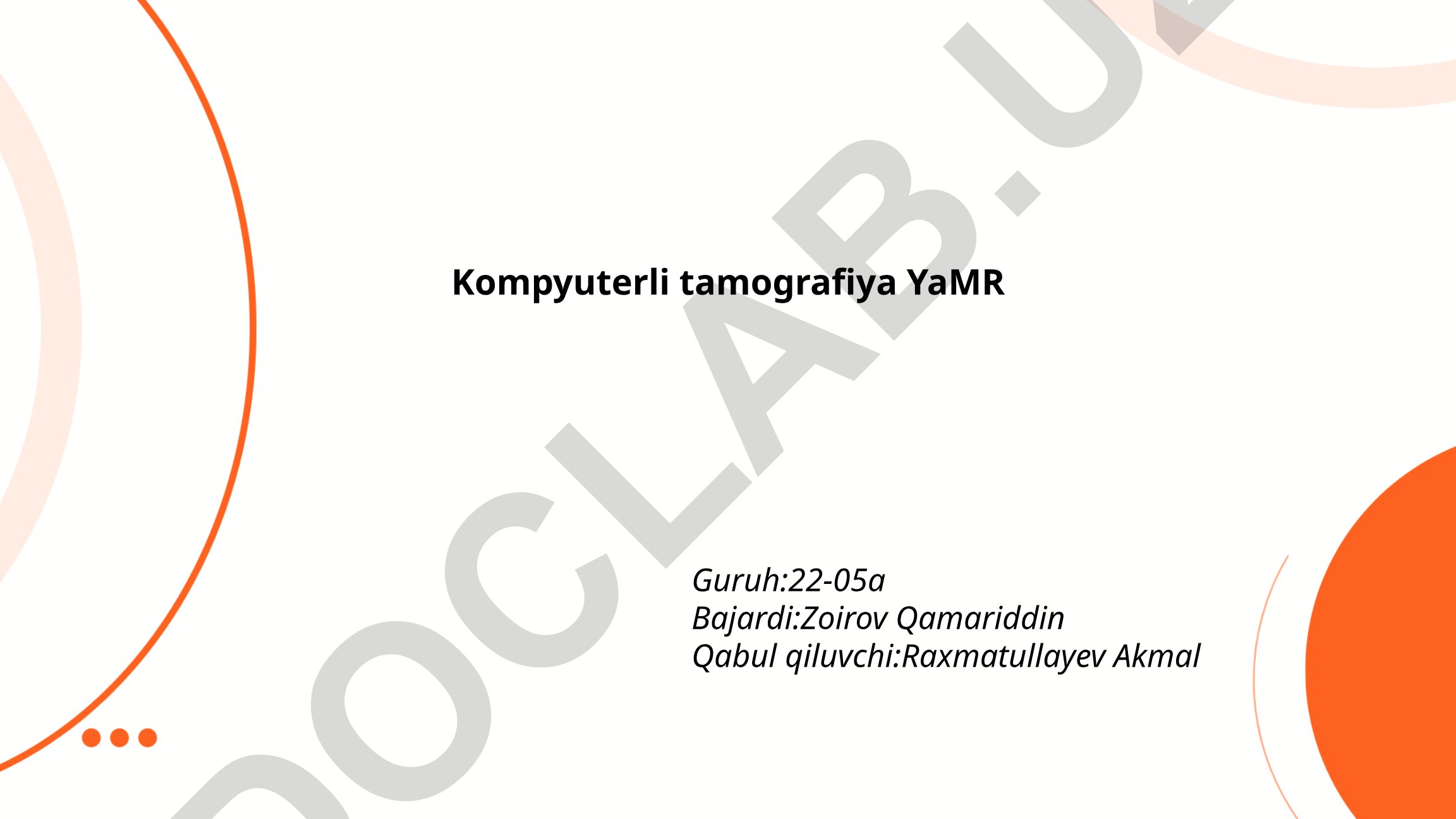 Kompyuterli tomografiya va Yadro magnit-rezonans taqqoslashi