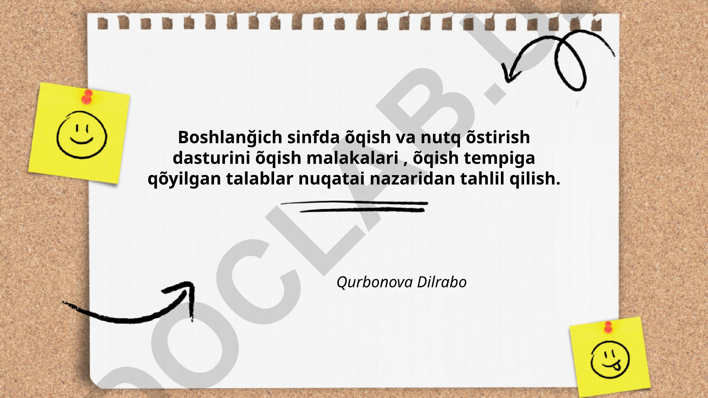 Boshlang'ich sinfda o'qish va nutq o'stirish dasturini o'qish malakalari va o'qish tempiga qo'yilgan talablar tahlili