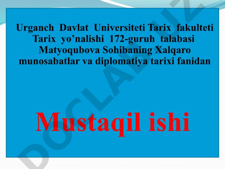 Florensiya va Venetsiya Xalqaro munosabatlar tizimida
