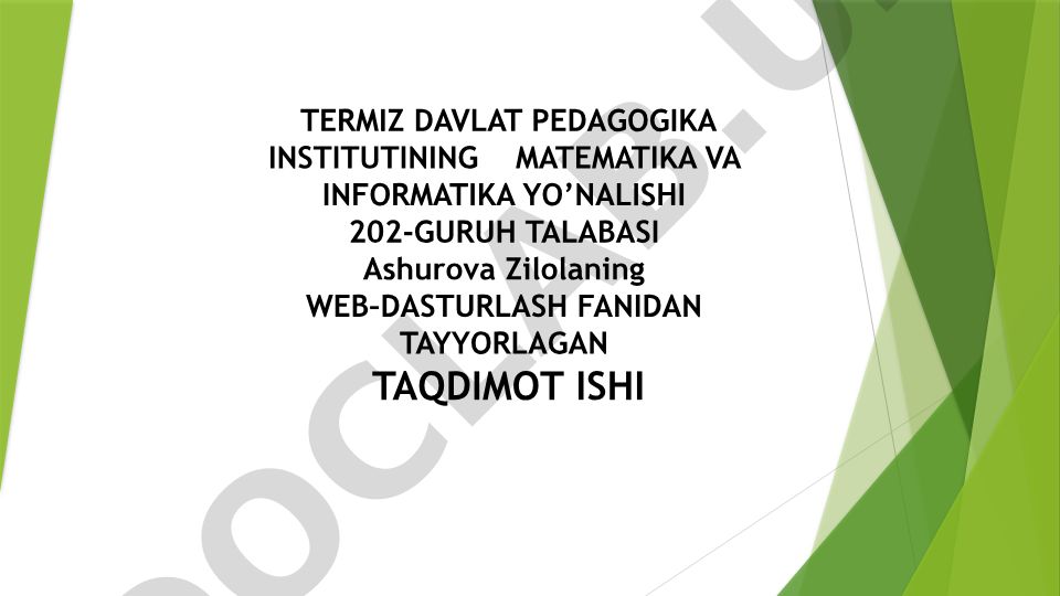 Tanlash, takrorlash, o'tish va qamrab olish operatorlari
