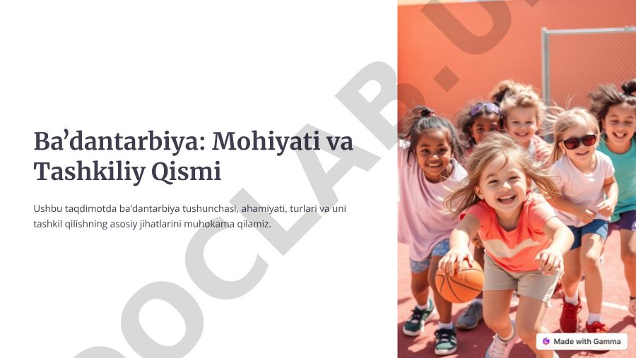 Ba'dantarbiya: Mohiyati va Tashkiliy Qismi