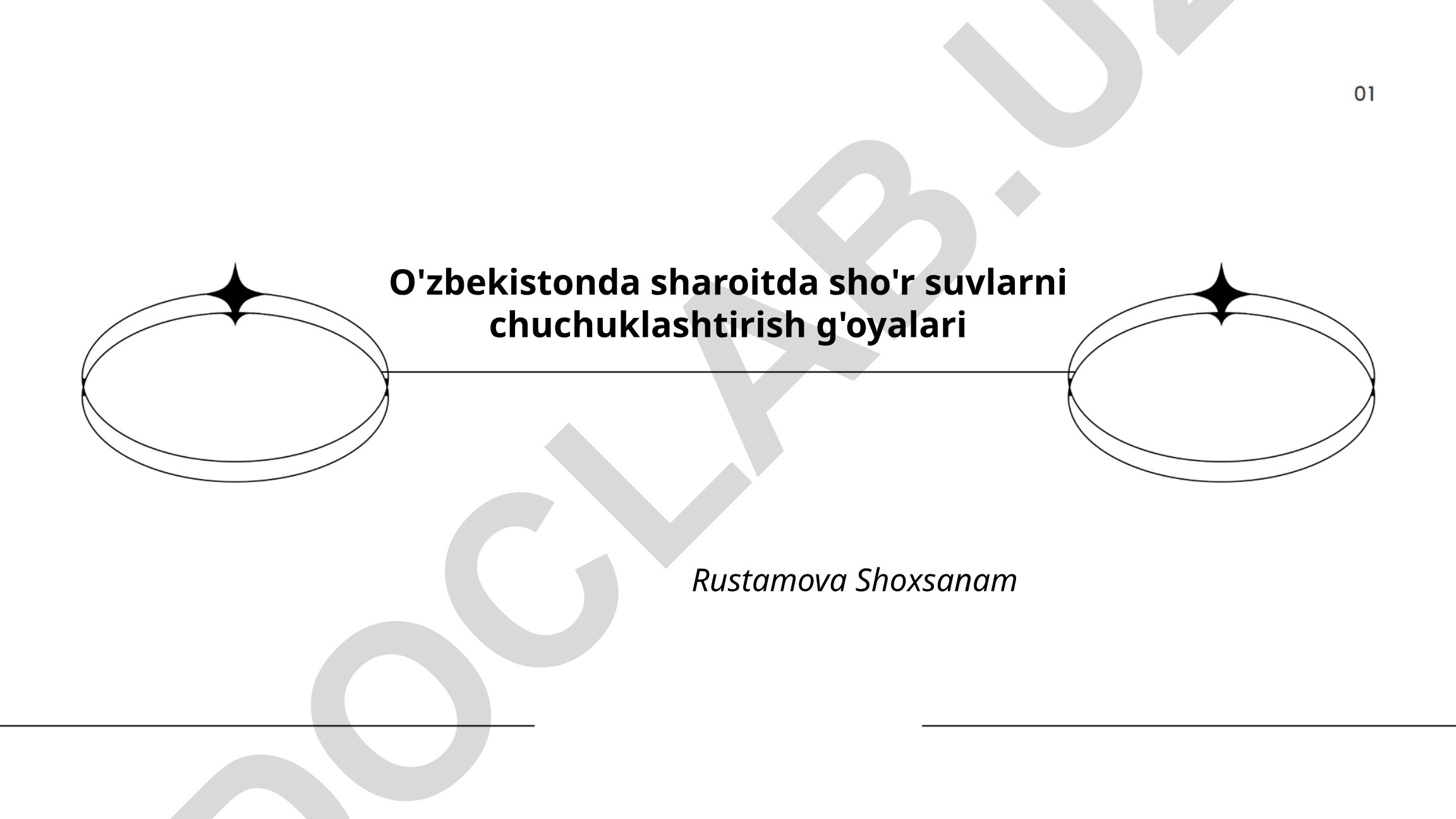 O'zbekistonda sho'r suvlarni chuchuklashtirish texnologiyalari