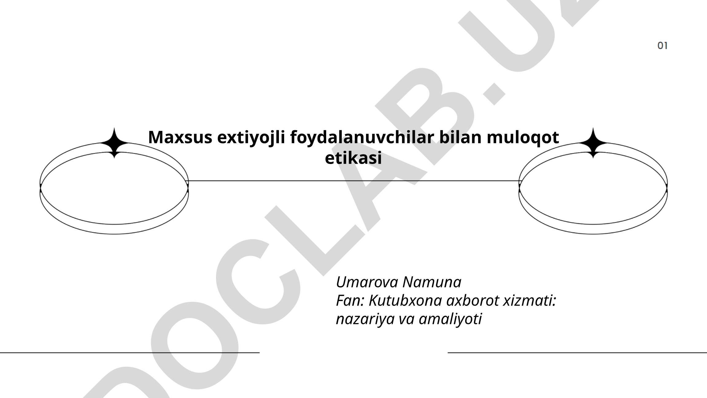 Maxsus extiyojli foydalanuvchilar bilan muloqot etikasi