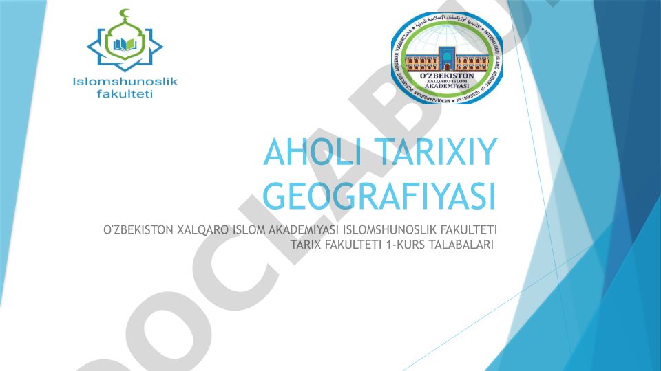 Aholi tarixiy geografiyasi