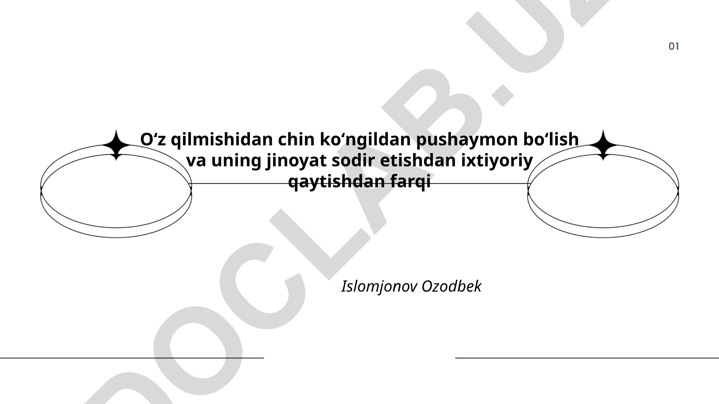 Chin ko'ngildan pushaymon bo'lish va jinoyat sodir etishdan ixtiyoriy qaytishning farqlari
