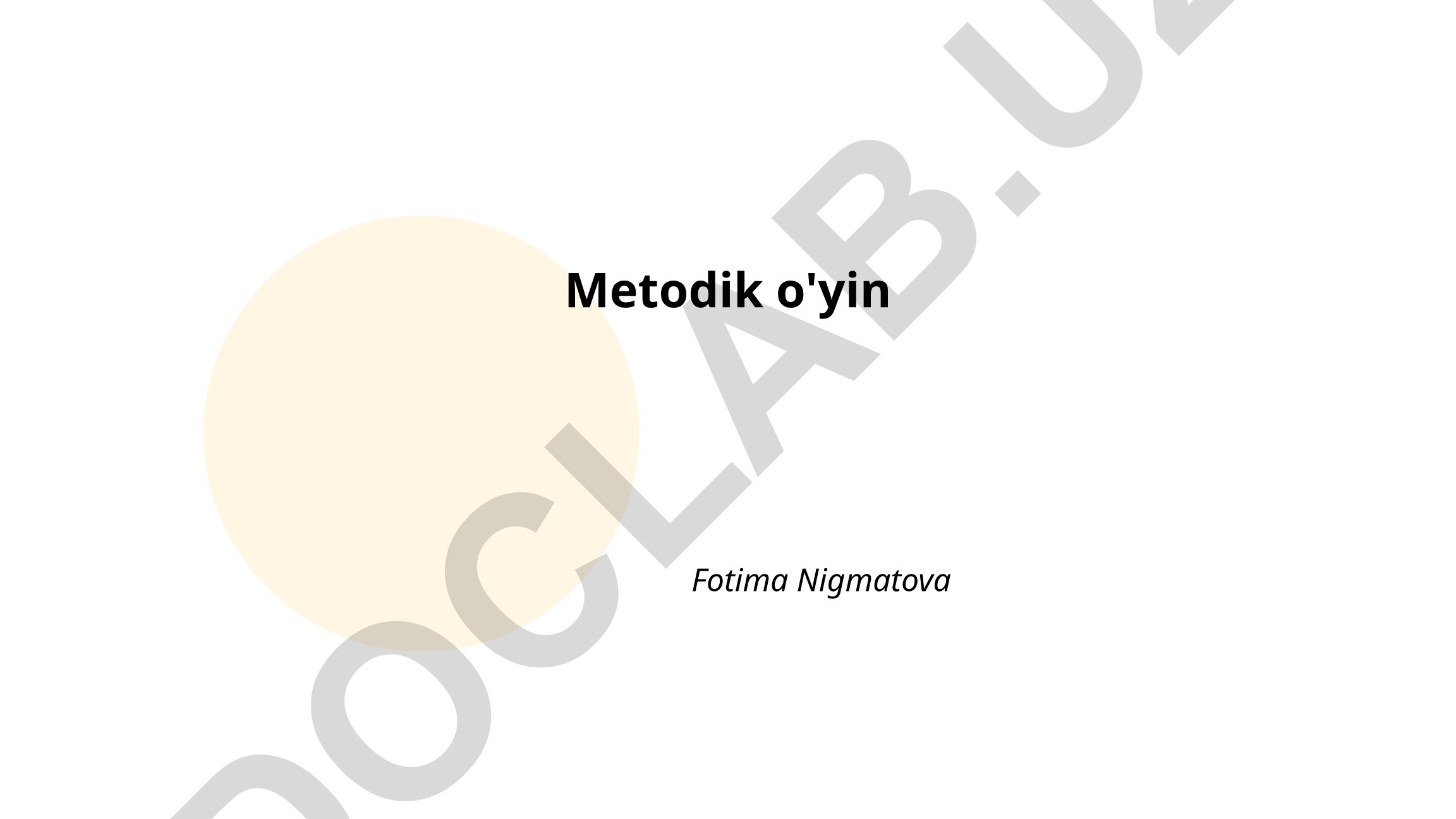 Metodik o'yinlarning tarixi, turlari va maqsadlari