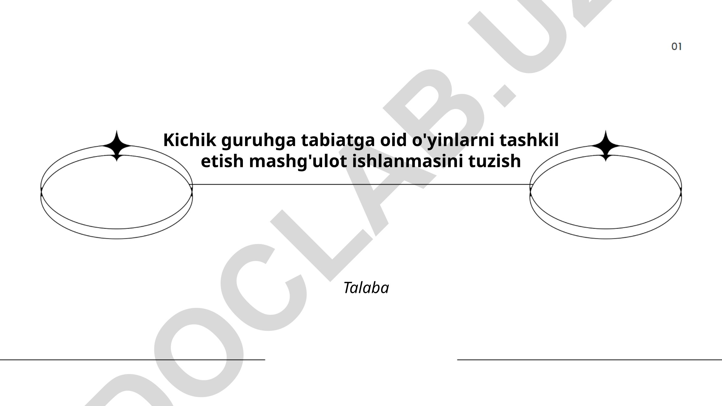 Kichik guruhga tabiatga oid o'yinlarni tashkil etish mashg'ulot ishlanmasi