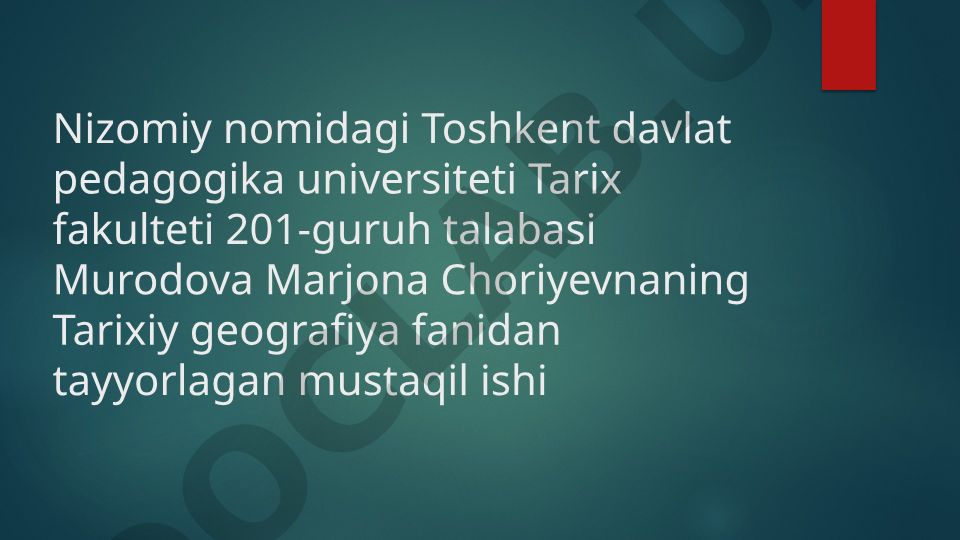 Amir Temur va Temuriylar davri tarixiy geografiyasi