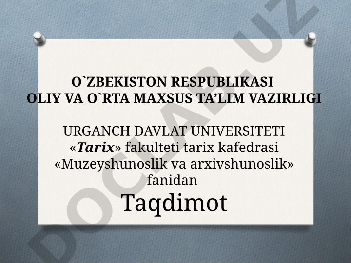 Muzey ashyolarini hisobga olish va muzey fondlarini saqlash
