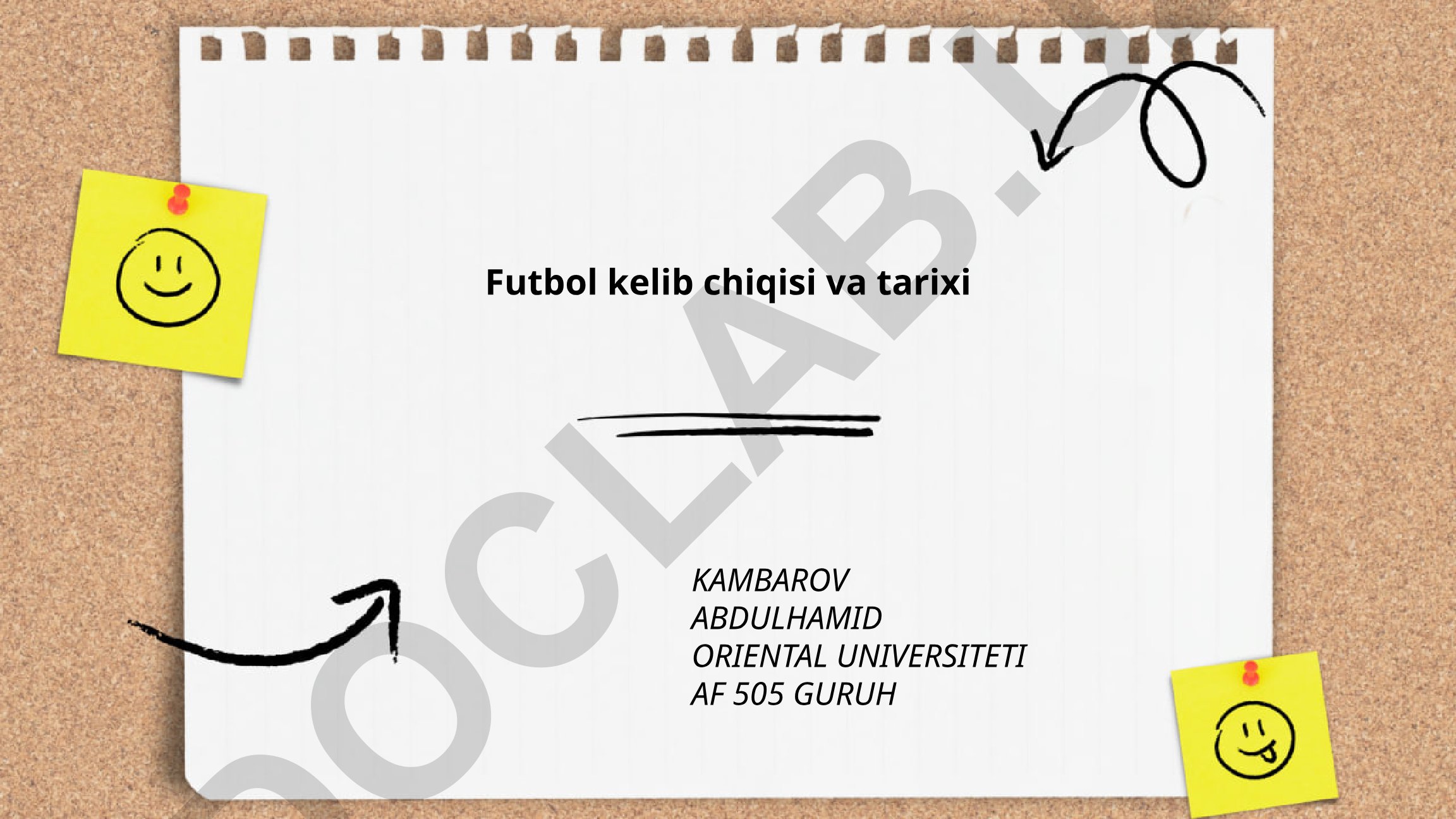 Futbol kelib chiqishi va tarixi
