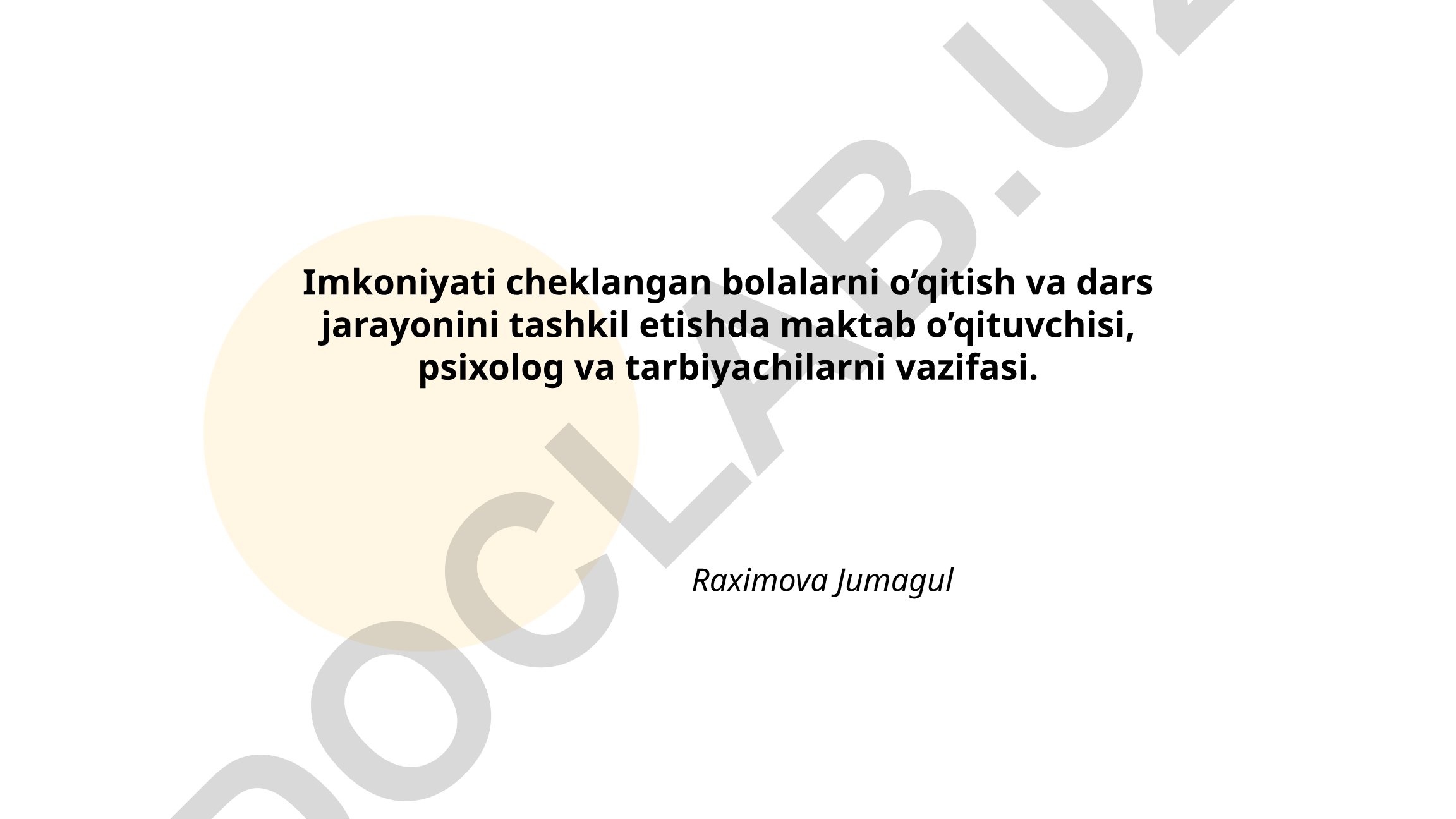 Imkoniyati cheklangan bolalarni o'qitishda o'qituvchi, psixolog va tarbiyachilarning roli
