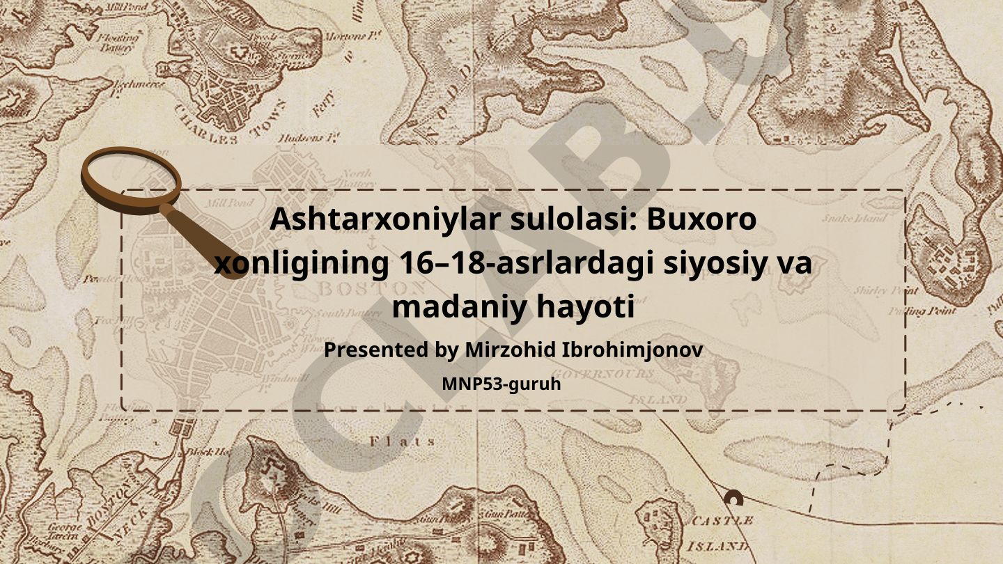 Ashtarxoniylar sulolasi: Buxoro xonligining 16–18-asrlardagi siyosiy va madaniy hayoti