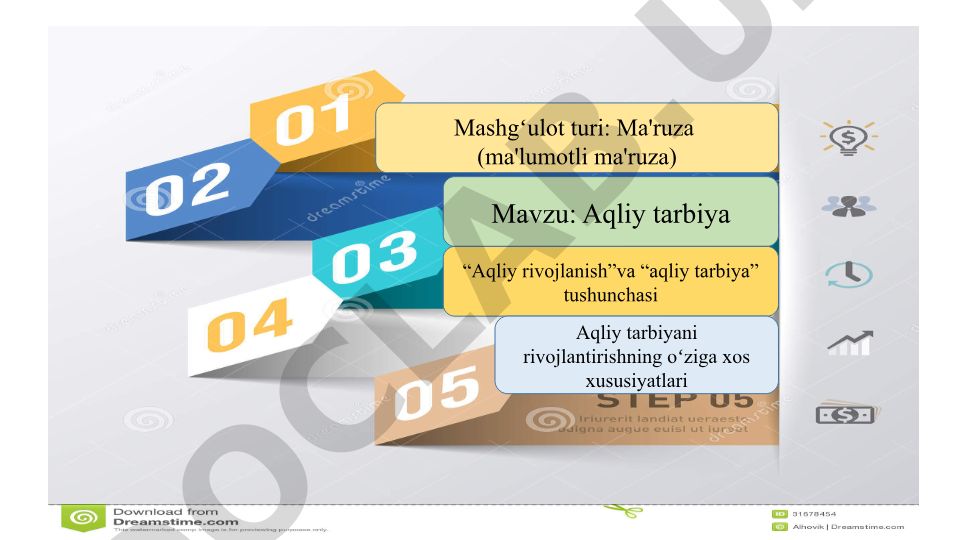 Aqliy tarbiya “Aqliy rivojlanish” va “aqliy tarbiya” tushunchasi