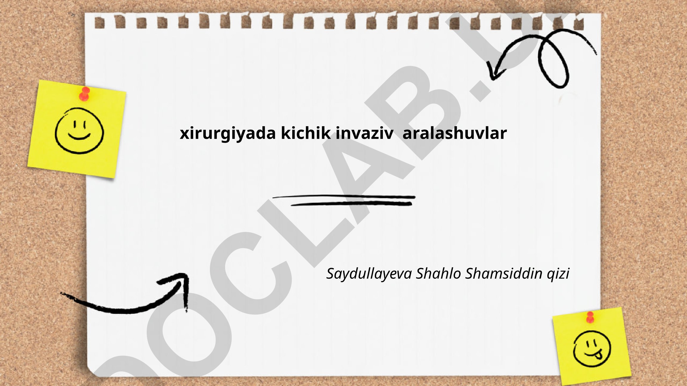 Xirurgiyada kichik invaziv aralashuvlar