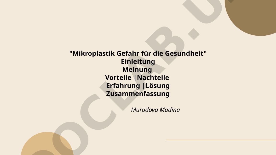 Mikroplastik Gefahr für die Gesundheit