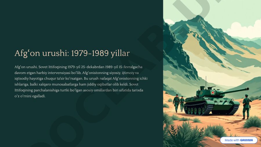 Afg'on urushi: 1979-1989 yillar
