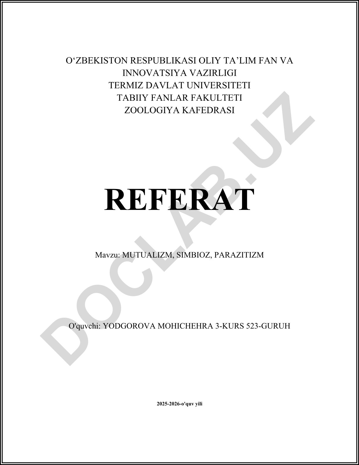 Mutualizm, simbioz, parazitizm