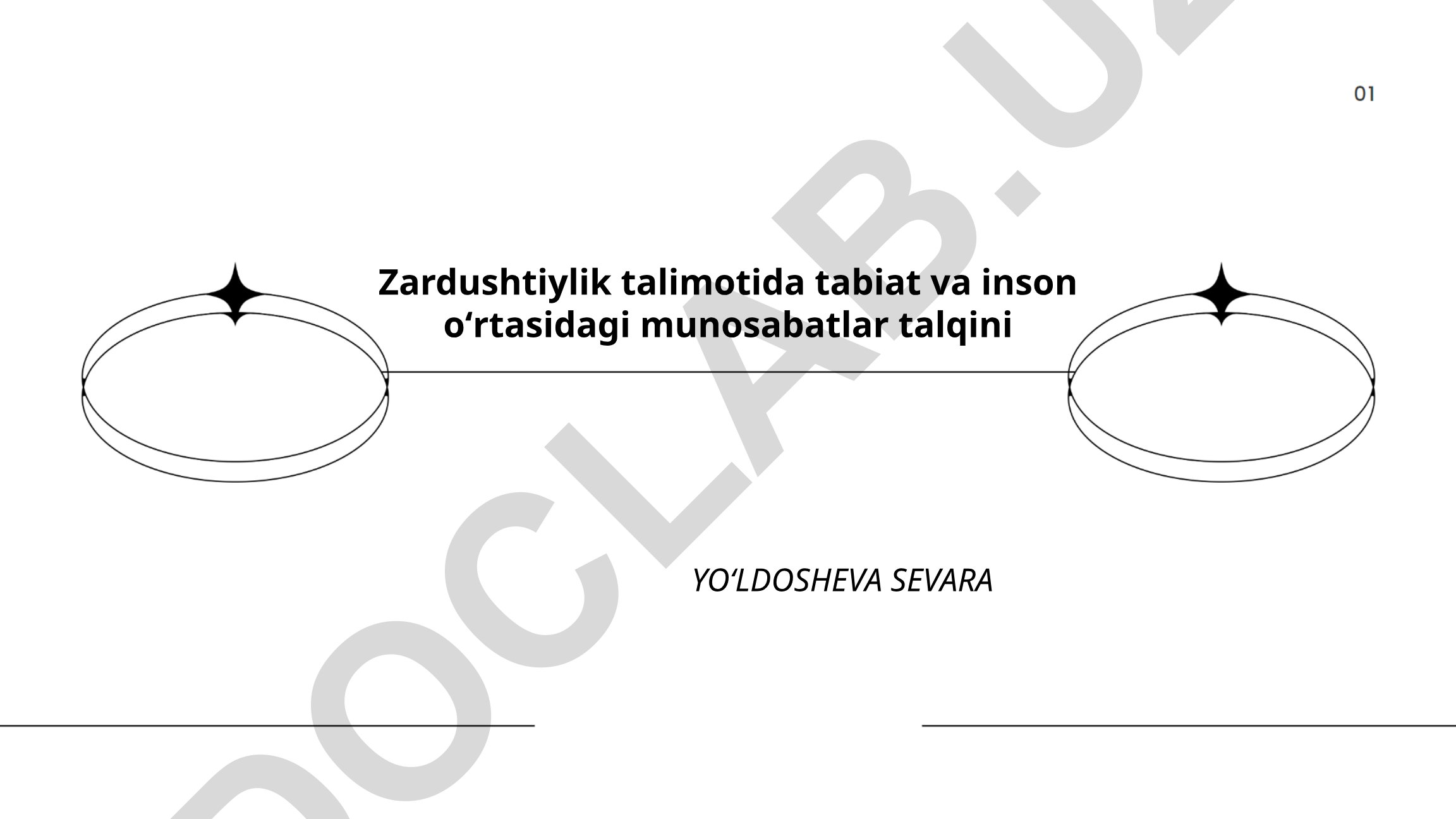 Zardushtiylik talimotida tabiat va inson oʻrtasidagi munosabatlar talqini
