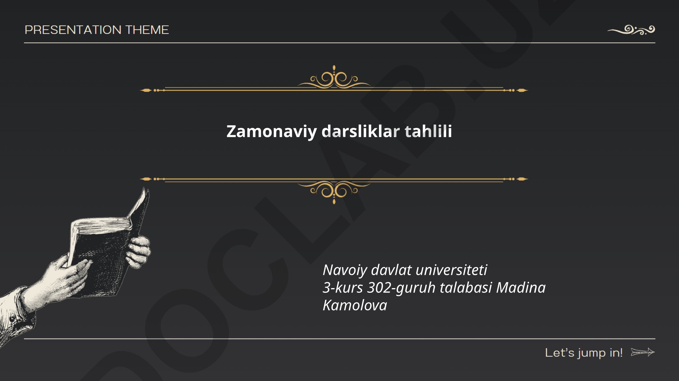 Zamonaviy darsliklar tahlili