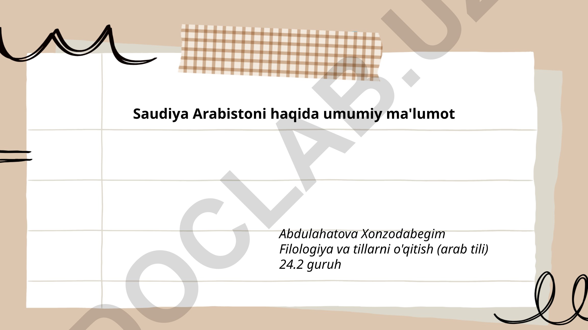 Saudiya Arabistoni haqida umumiy ma'lumot