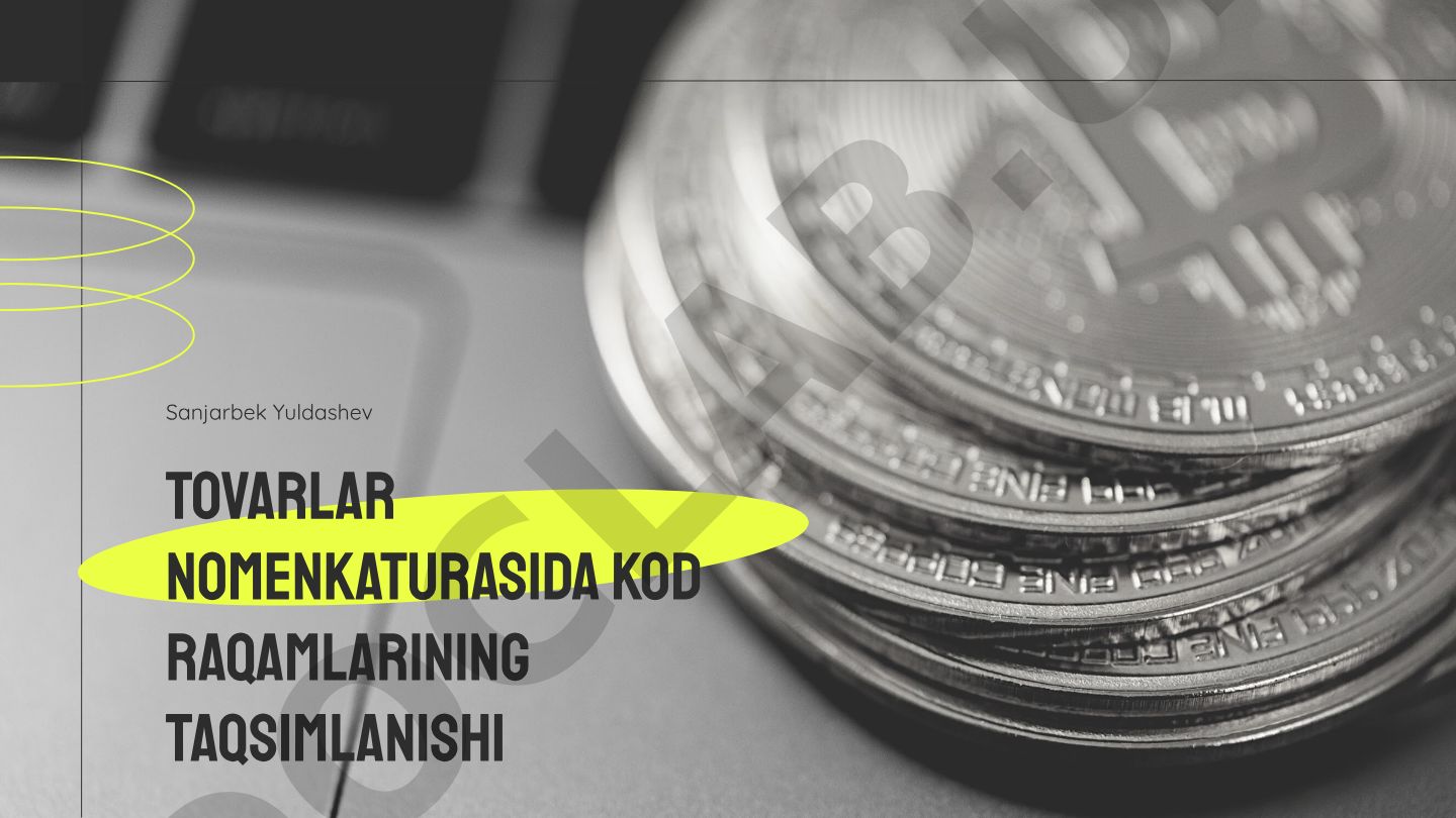 Tovarlar nomenkaturasida kod raqamlarining taqsimlanishi