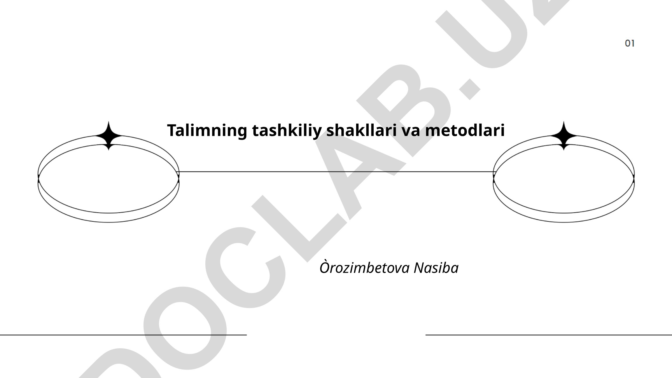Talimning tashkiliy shakllari va metodlari