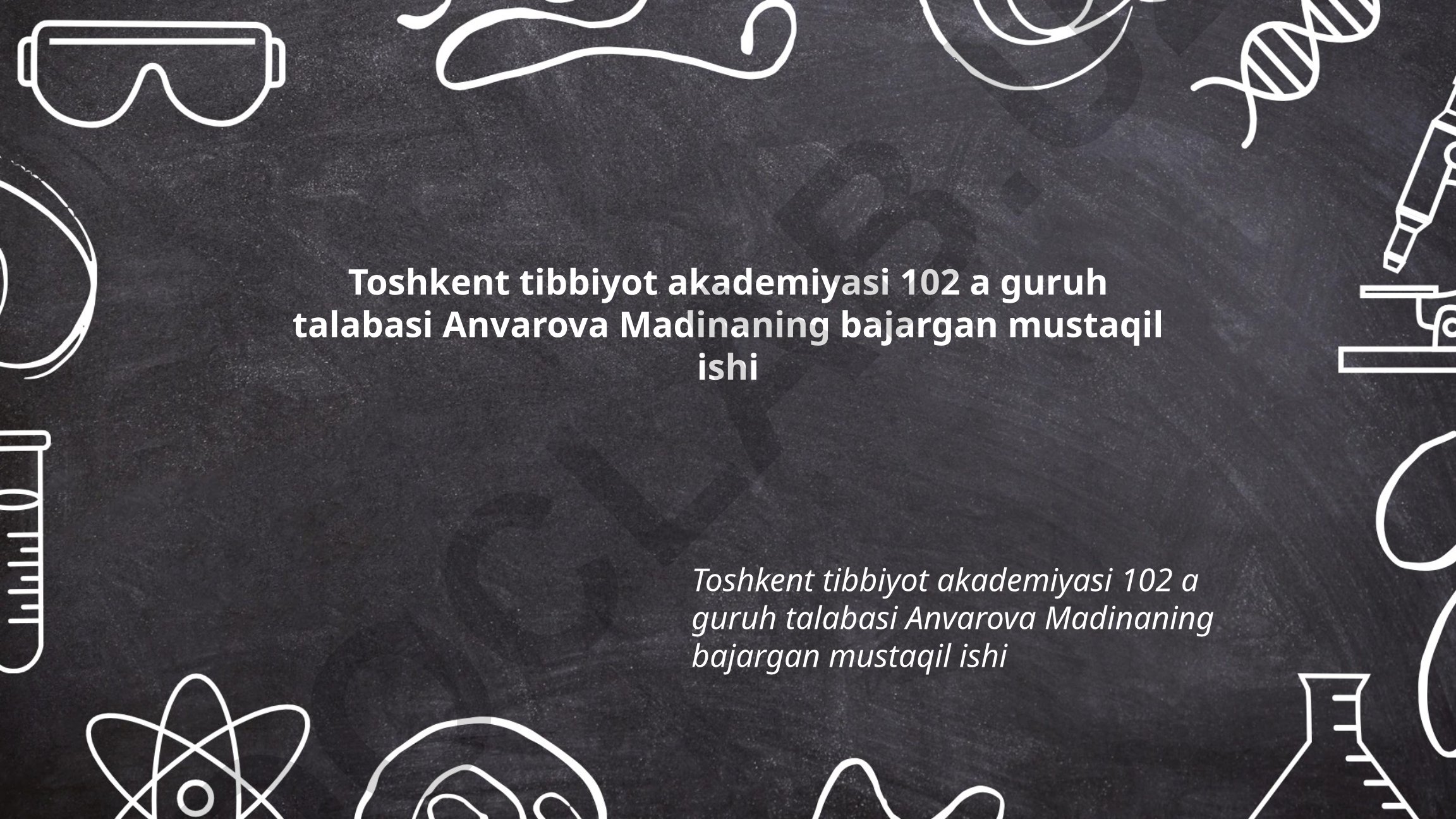 Toshkent Tibbiyot Akademiyasi tarixi va tibbiyot innovatsiyalari