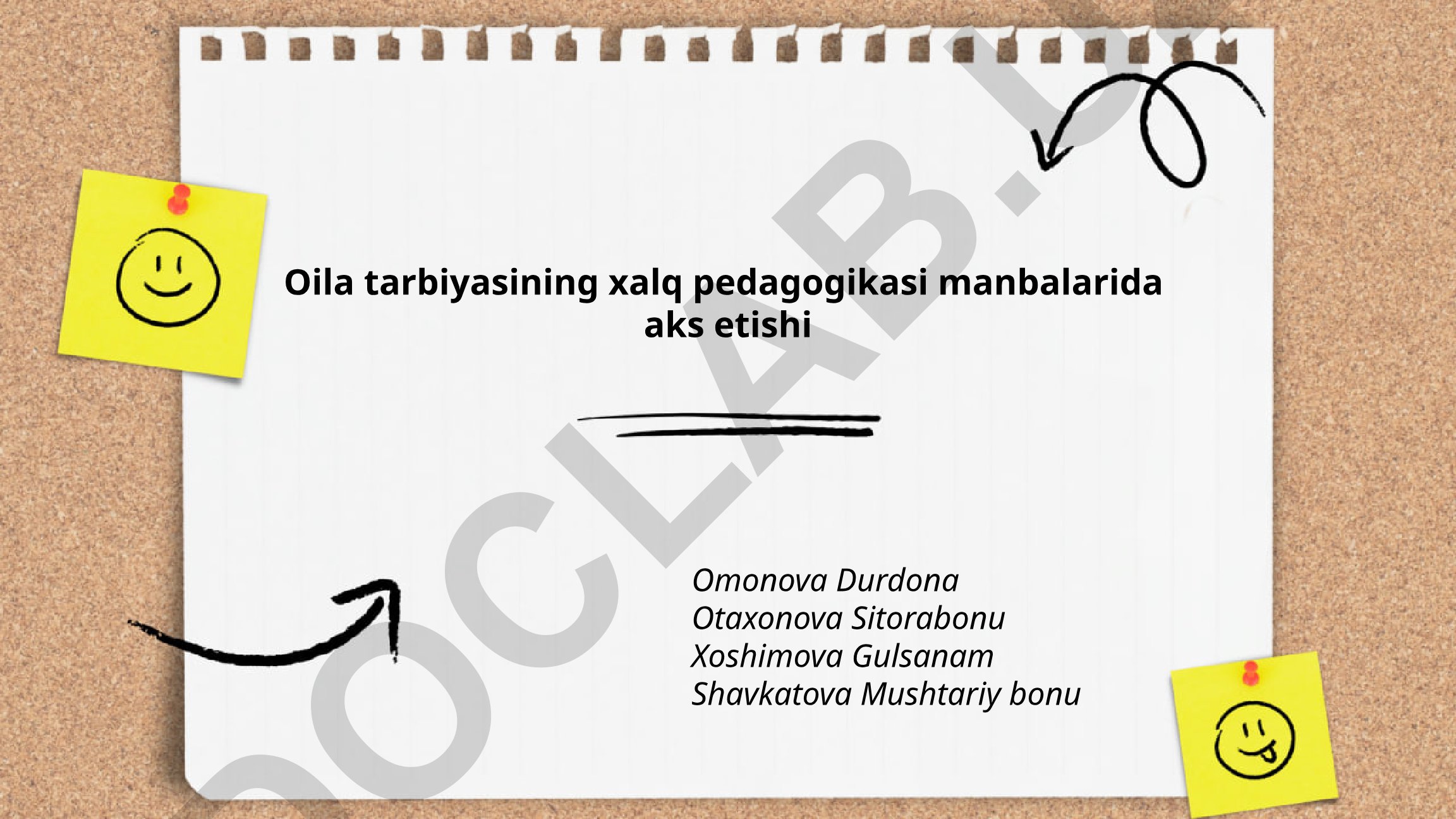 Oila tarbiyasining xalq pedagogikasi manbalarida aks etishi