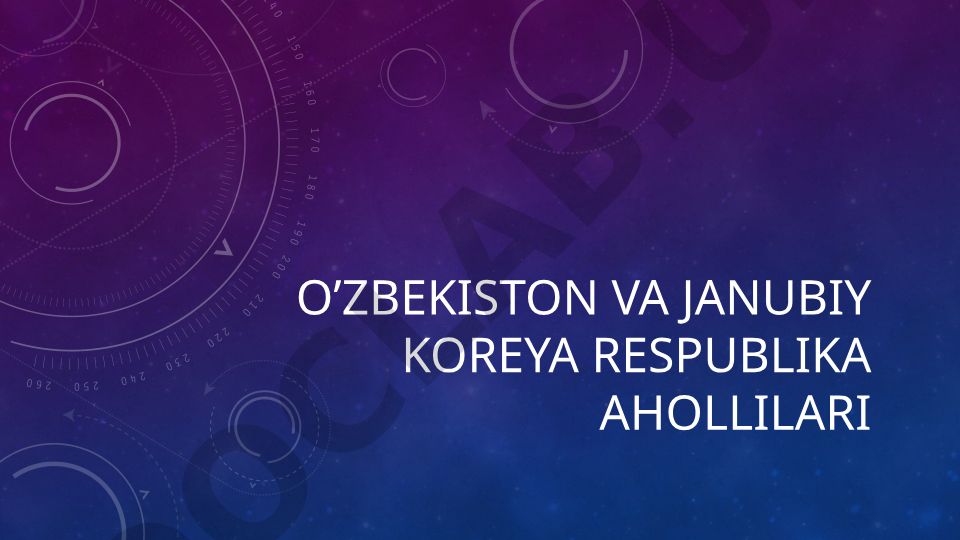 O'zbekiston aholisi demografik ko'rsatkichlari 2020