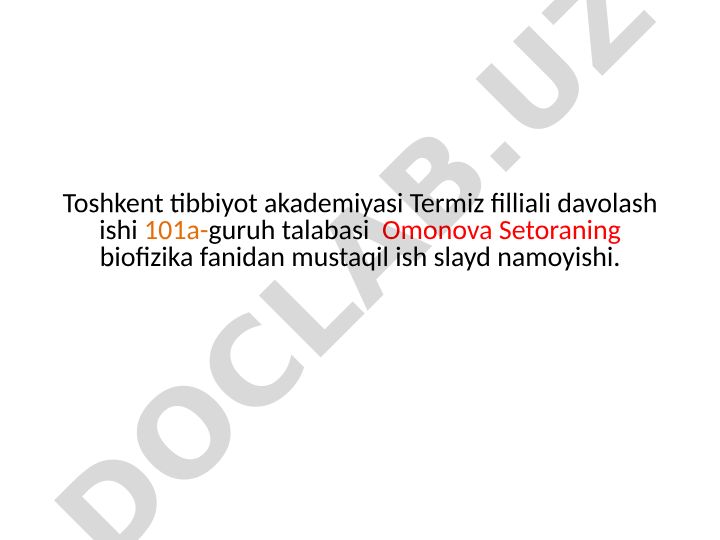 Eshitish biofizikasi elementlari. Koxlear implantatsiya asoslari