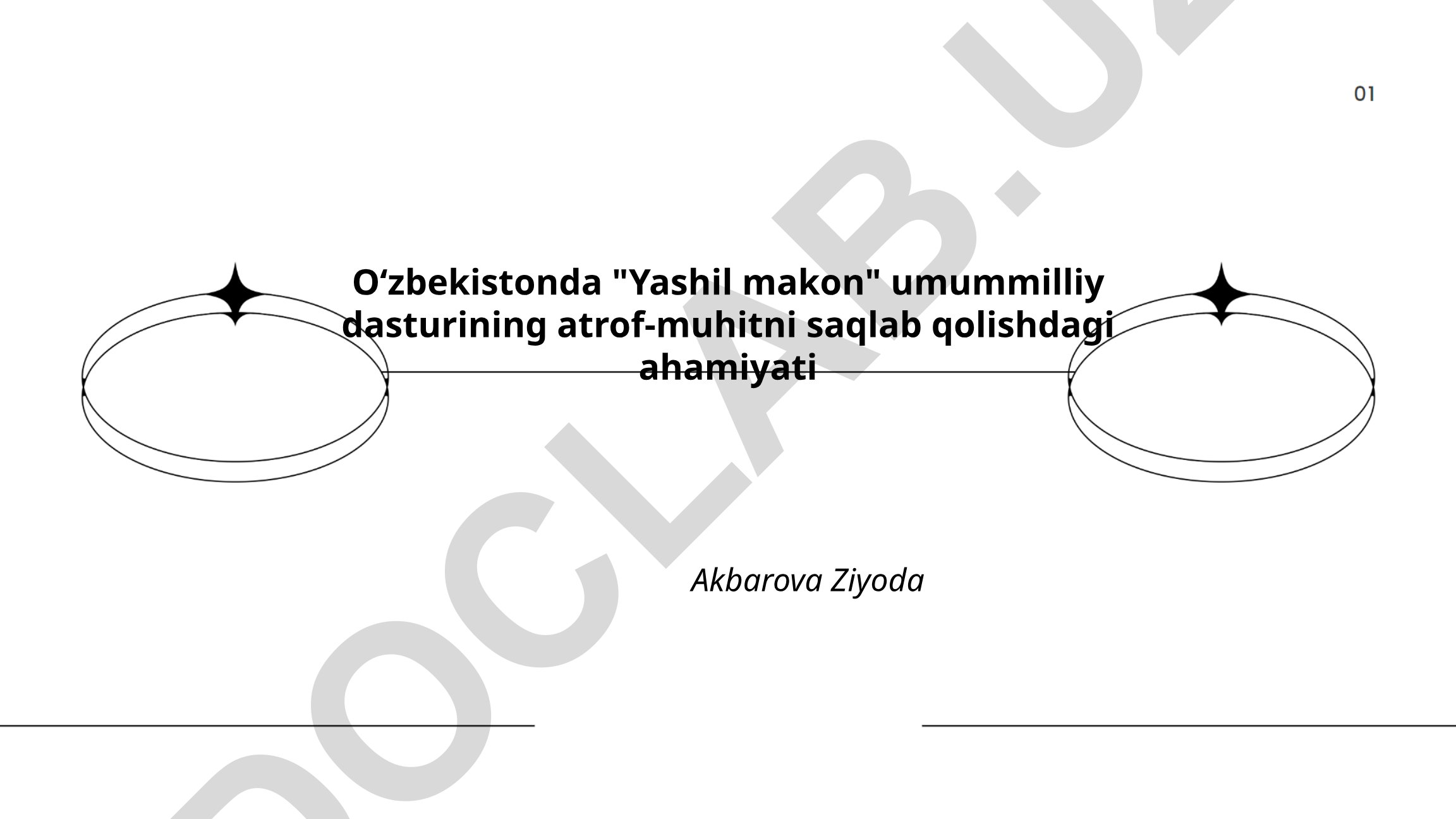 Oʻzbekistonda "Yashil makon" umummilliy dasturining atrof-muhitni saqlab qolishdagi ahamiyati