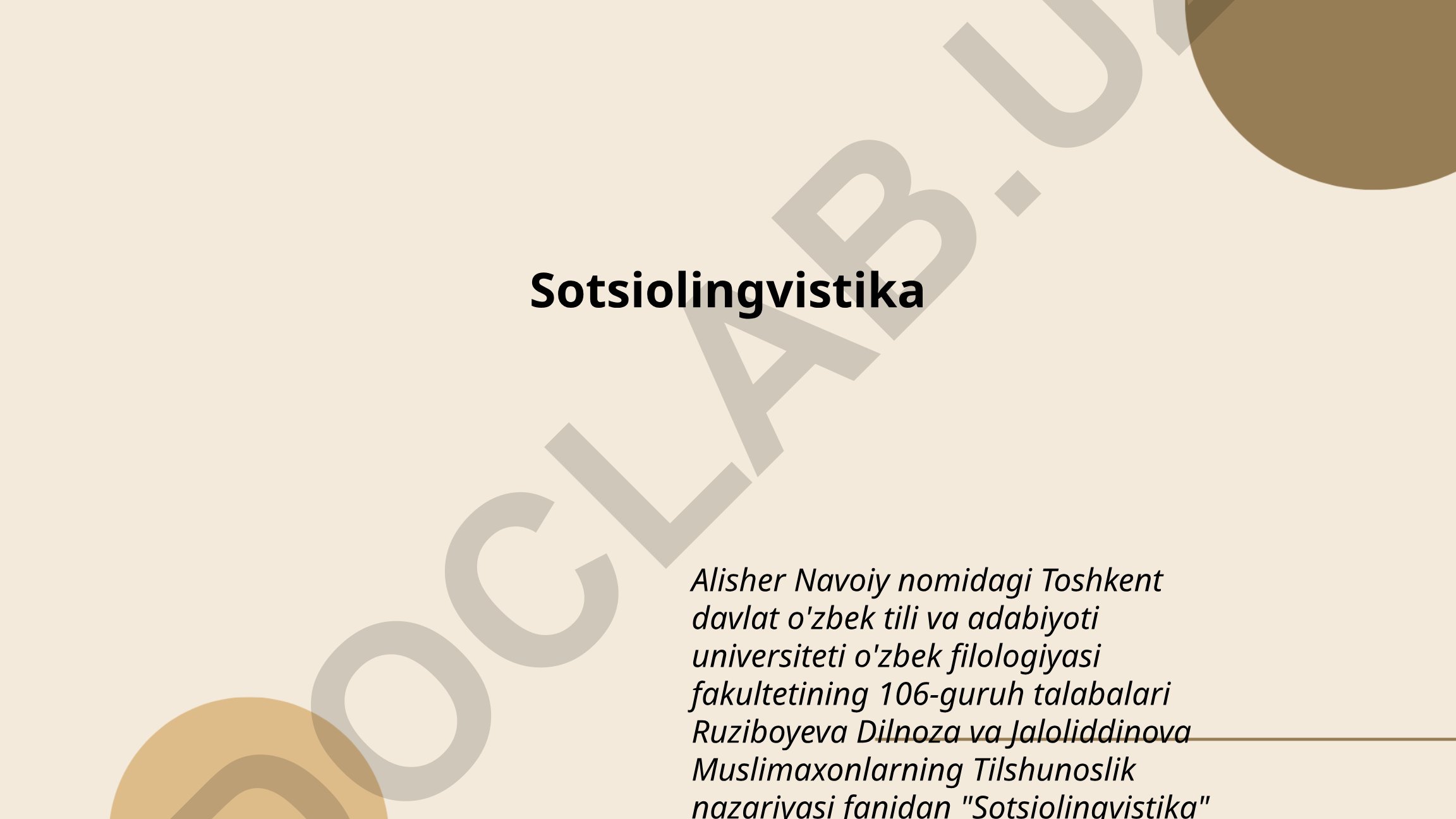 Sotsiolingvistika