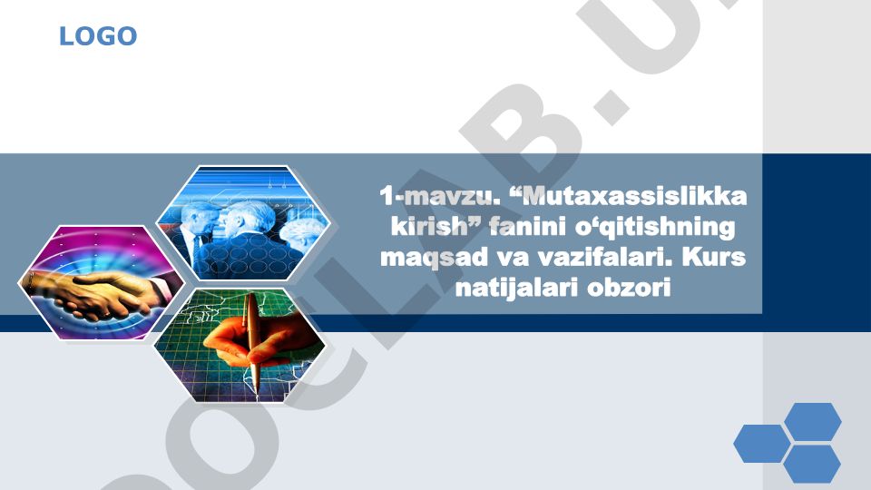 Mutaxassislikka kirish fanini o'qitishning maqsad va vazifalari