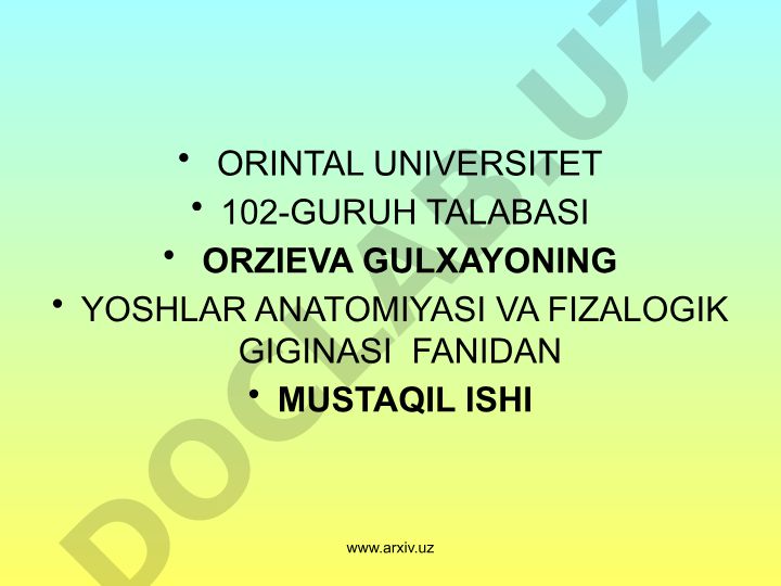 Nerv sistemasi tuzilishi