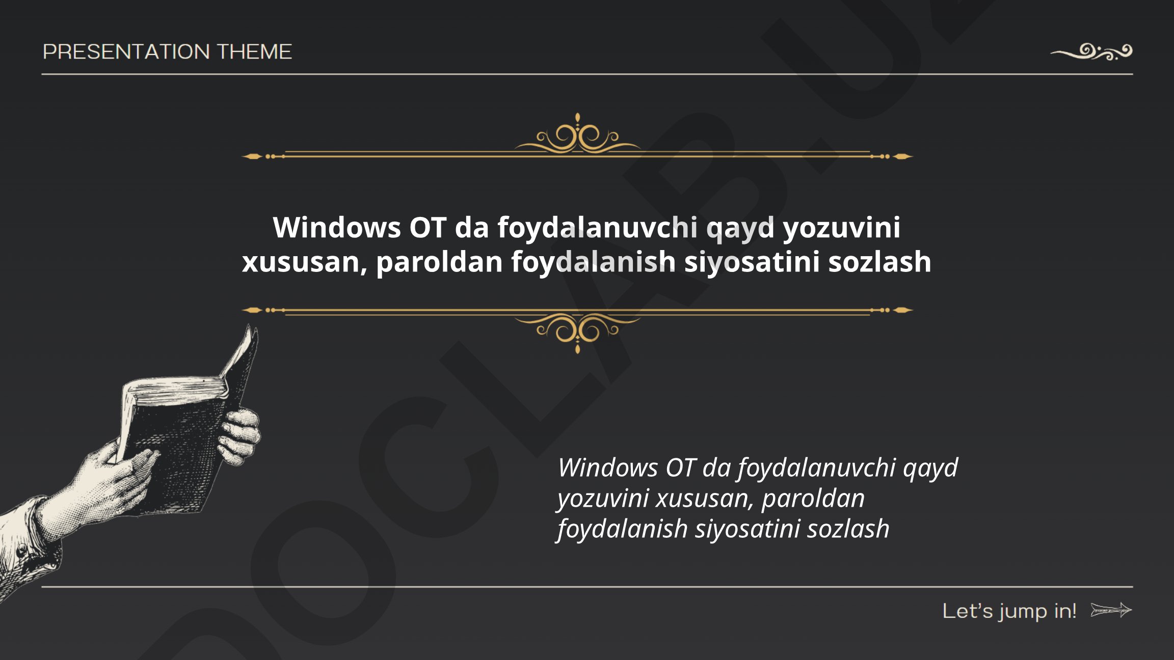 Windows operatsion tizimida foydalanuvchi qayd yozuvi va parol siyosati