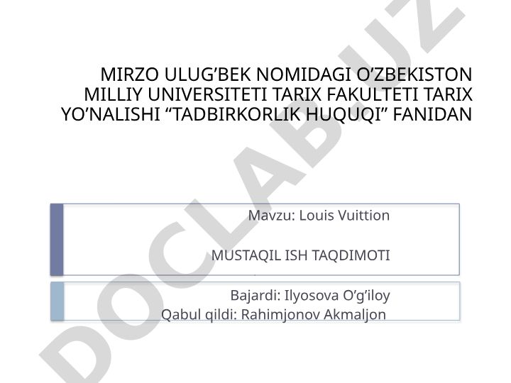 Louis Vuittion brendi tarixi va LVMH xoldingi