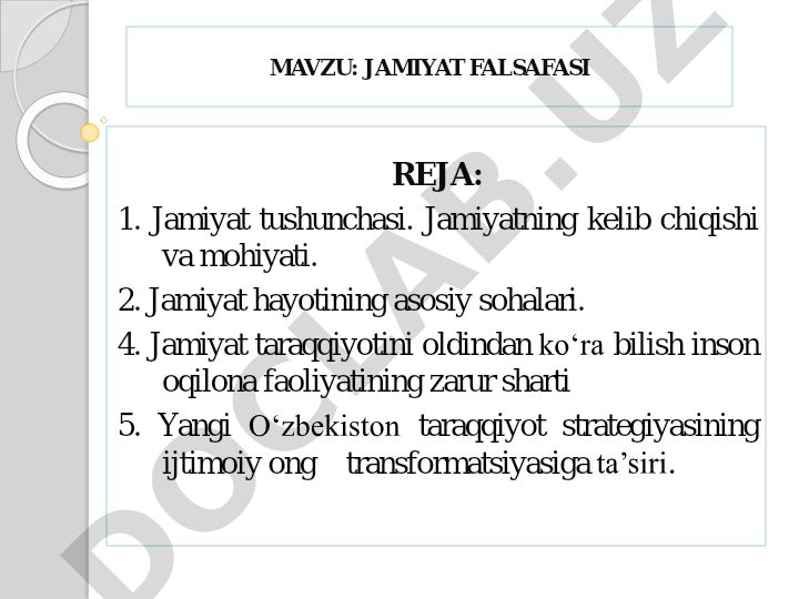 Jamiyat falsafasi