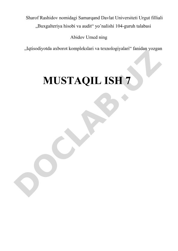 MS Excel da diagrammalar, makroslar va statistik tahlillar bilan ishlash
