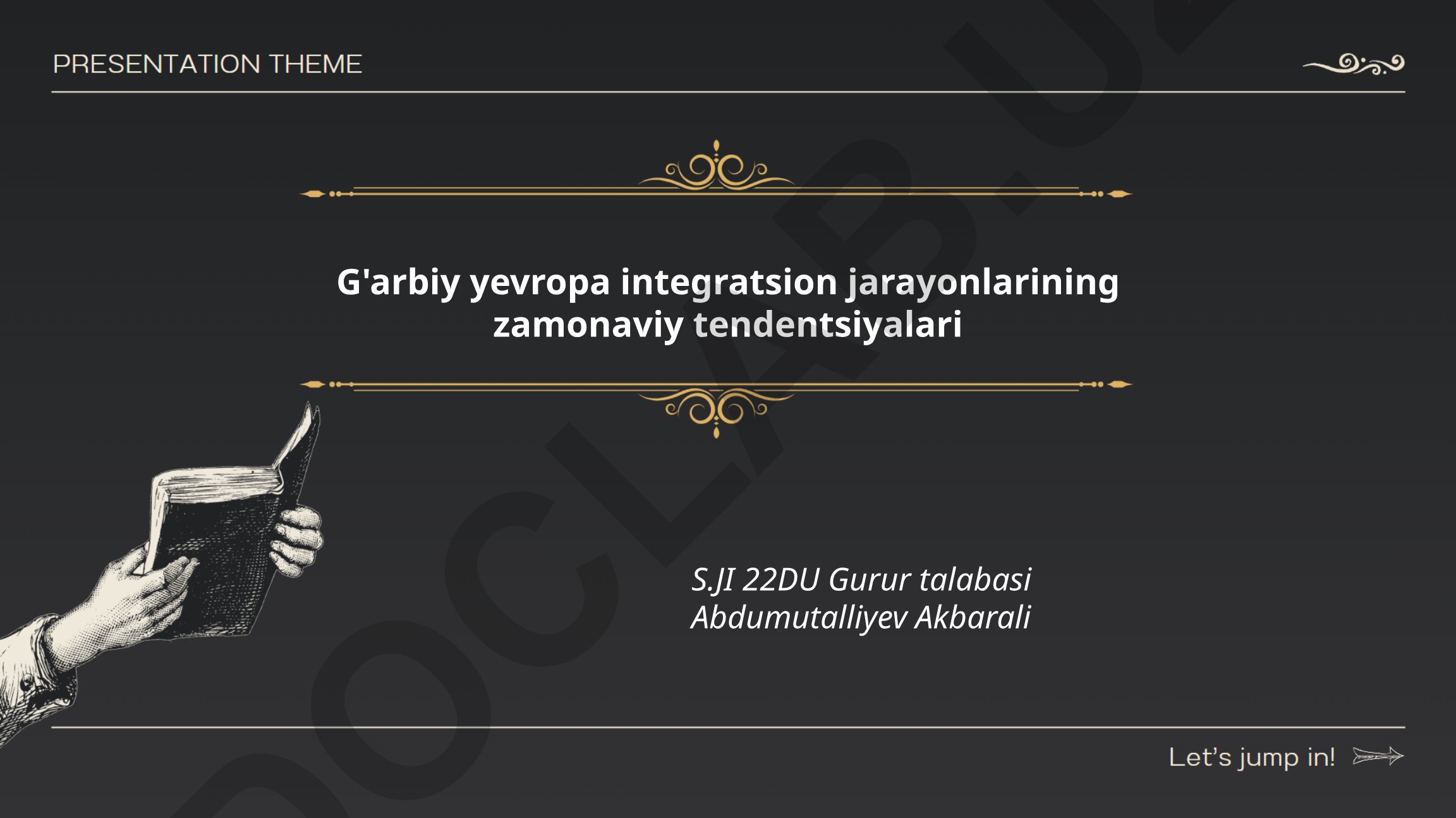 G'arbiy Yevropa integratsion jarayonlarining zamonaviy tendentsiyalari