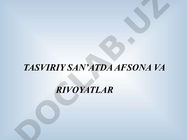 Tasviriy san’atda yahudiylik afsona va rivoyatlari